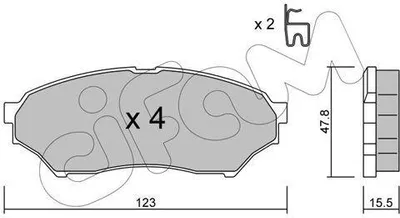 Produktbild von CIFAM Bremsbeläge Satz Vorne Bremsklötze für MITSUBISHI PAJERO PININ (H6W, H7W) 822-397-0