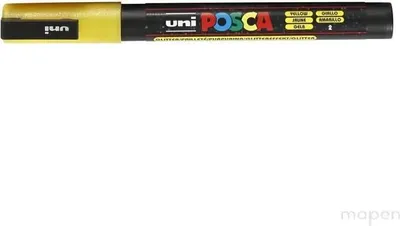 Zdjęcie produktu dla POSCA PC-3M, Żółty, Wielobarwny, Sunshine Yellow, 1 kol., Drobny, Atrament na bazie wody
