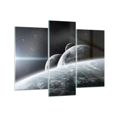 Produktbild von Bilder auf glas - Planeten Kosmos Sterne - 130x100cm - Glasbilder - Wandbilder - Kunstdruck - zum Aufhängen bereit - Wanddekoration aus Glas - Glas Bilder - Wandbild auf Glas - GCB130x100-2327