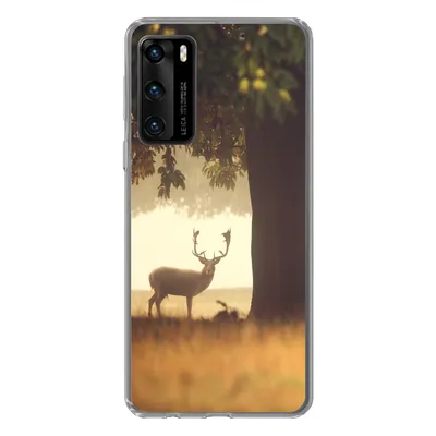 Produktbild von MuchoWow® Handyhülle Schutzhülle Hülle für Huawei P40 Hirsche - Bäume - Wald Silikon Softcase Handy Hülle - Handytasche