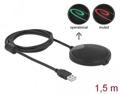 Produktbild von Delock USB Kondensator Mikrofon Omnidirektional für Konferenzen