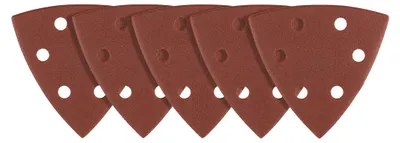 Produktbild von Delta Klett-Schleifpapier 93 x 93 mm, Körnung P180, 5 Stück, mit 6 Löchern