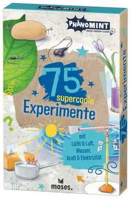 Produktbild von PhänoMINT 75 supercoole Experimente mit Licht & Luft, Wasser, Kraft & Elektrizität