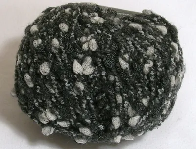 Produktbild von MANDOLA, tweediges Noppengarn von Schulana-  schwarz-weiß (4) - 50 g / ca. 50m  Wolle
