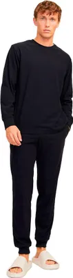 Zdjęcie produktu dla Jack & Jones Piżama z długim rękawem, jednolita, czarna, rozmiar M, męska, czarna, rozmiar M