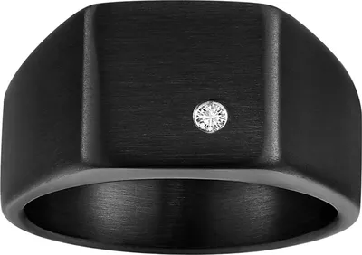 Produktbild von Karisma Männer Edestahl Schwarz 316L Stein Matt - RHX110 - 62 (19.7)