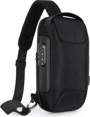 Produktbild von Schultertasche – Umhängetasche – Brusttasche – Diebstahlsicher & wasserdicht – mit USB-Anschluss – Damen – Herren – Umhängetasche für Herren – Stilvolle und praktische Sling Bag – Umhängetasche für Alltag, Spaziergänge, Reisen & Festivals – 33 x 1...