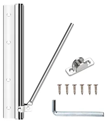Image de Fermeture automatique de porte - Fermeture à ressort réglable - Acier inoxydable - 40 x 190 mm - Capacité de charge : 20-35 kg