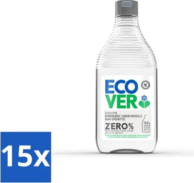 Produktbild von Ecover - Zero Geschirrspülmittel - Duftfrei - 450 ml - Vorteilspack - 15 Stücke