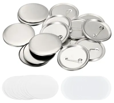 50er Set runde Knopfrohlinge 5 cm DIY Pin Maker Kit
