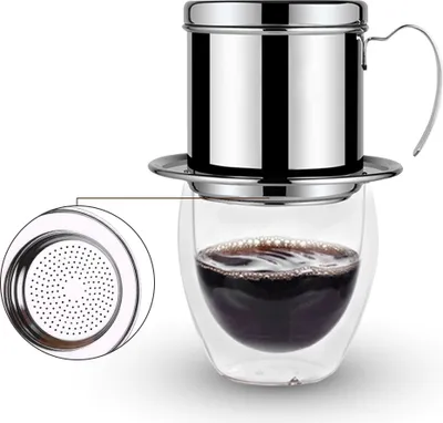 Produktbild von Edelstahl Tasse Vietnamesisch Kaffee Tropf Filter Maker Phin Infuser Splitter