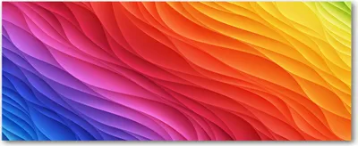 Produktbild von Tulup® Glas-Bild Wandbild aus Glas - 125x50 - Wandkunst - Wandbild hinter gehärtetem Sicherheitsglas - Dekorative Wand für Küche & Wohnzimmer  - Kunst: modern & klassisch - Bunte Wellen - Mehrfarbig