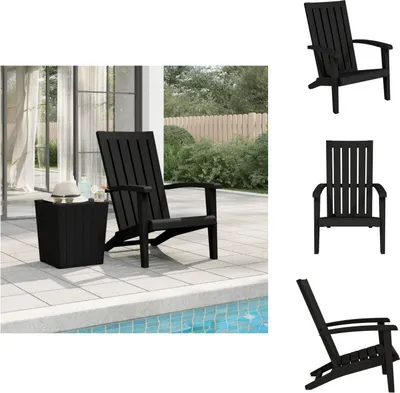 Immagine prodotto di vidaXL Sedia da giardino Adirondack in polipropilene nero - Sedie da giardino