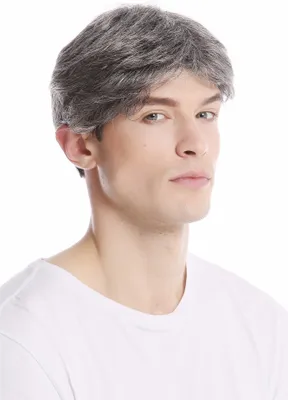Produktbild von WIG ME UP Herrenperücke grau dunkelgrau kurz GFW1168-44