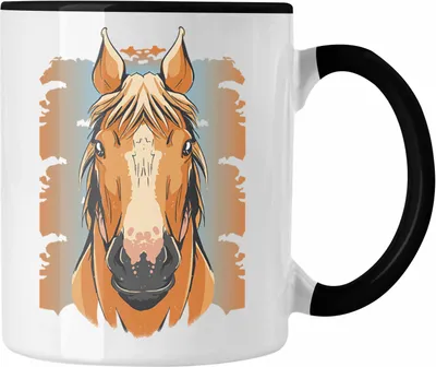 Produktbild von Trendation - Lustige Reiter Sprüche Geschenk Tasse Reiterin Pferde Mädchen Geschenkidee Pferde Grafik (Schwarz)