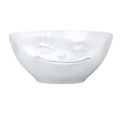 Image de Fiftyeight TV Tasse Grinsend, bol à céréales, bol, assiette creuse, porcelaine, blanc, 350 ml, T02.01.01