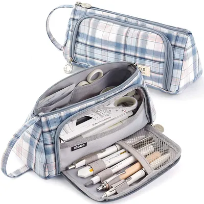 Produktbild von Federmäppchen Große Kapazität Mäppchen Bleistifttasche Halter Stiftetasche Federtasche Stifthalter Stiftemappe Uni