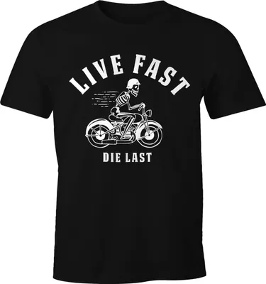 Produktbild von Live Fast Die last Herren Spruch Fun T-Shirt Fun-Shirt Moonworks®  3XL
