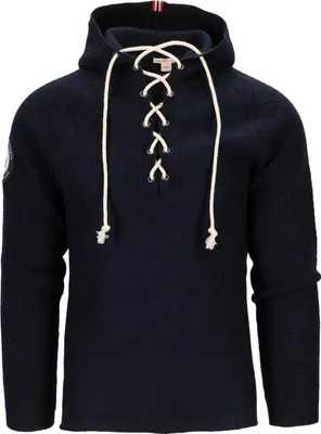 Imagen del producto de AMUNDSEN. Sudadera para hombre, modelo "Boiled", color azul, confeccionada en lana, talla L