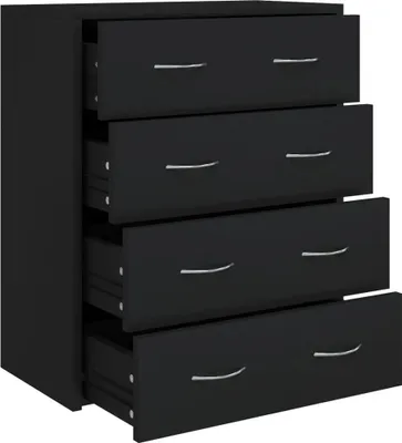 Obrázek produktu pro vidaXL Komoda se 4 zásuvkami 60×30,5×71 cm černá
