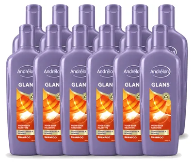 Immagine prodotto di 12 flaconi di shampoo Andrélon Glans, 300 ml ciascuno - confezione - 12 pezzi