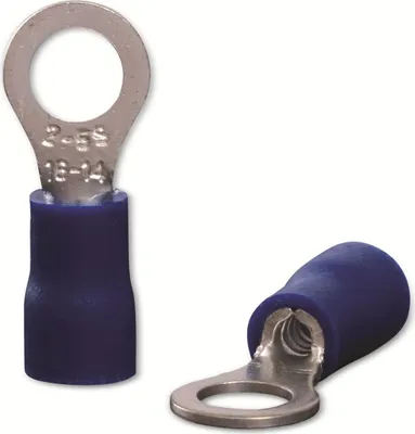 Produktbild von Quadrios 22C447 Ringkabelschuh Querschnitt (max.)=2.5 mm² Loch-Ø=5.3 mm Teilisoliert Blau 1 Set (22C447)
