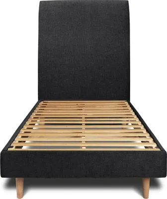 Obrázek produktu pro Postel s čalouněným čelem - tkanina Basketweave - 90 x 200 cm