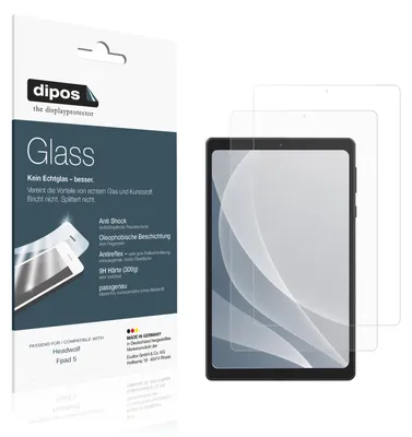 Produktbild von 2x Schutzfolie für Headwolf Fpad 5 matt - Anti-Shock 9H Folie dipos Glass Kunststoffglas