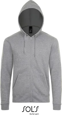 Produktbild von SOLs 01714 | Herren Stone Sweat / Molton innen angeraut - Farbe: Grey Melange - Größe: S