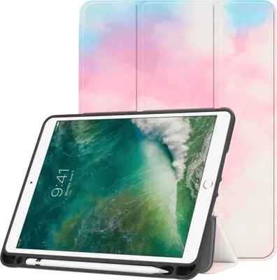 Produktbild von imoshion Design Trifold Klaphülle iPad 6 (2018) 9.7 Zoll / iPad 5 (2017) 9.7 Zoll / Air 2 (2014)/Air 1 (2013) - Sky