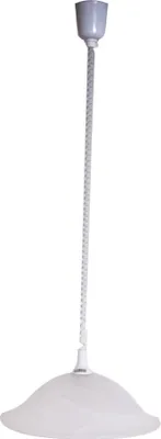 Produktbild von BRILLIANT Lampe Freya Pendelleuchte 41cm Rollizug weiß/weiß-alabaster | 1x A60, E27, 60W, geeignet für Normallampen (nicht enthalten) | Höhenverstellbar durch Rollizug