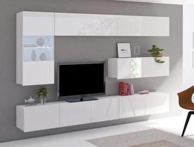 Produktbild von AX LIVING Möbel im Wohnzimmer Kossana 4 – 255cm Breite, Eleganz Weiß