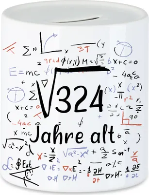 Produktbild von Wurzel von 324 Jahre Alt Spardose 18. Geburtstag Humorvolles Motiv als Geburtstagsgeschenk Geschenkidee