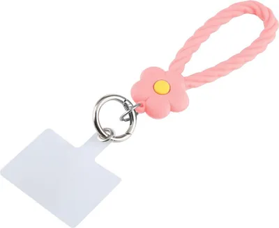 Zdjęcie produktu dla Łańcuszek do telefonu komórkowego uniwersalny pasek na szyję do etui na telefon komórkowy smartfon nylon, kolor: różowy