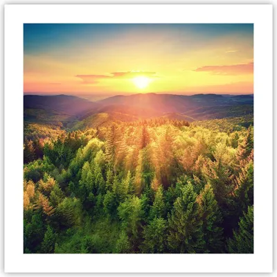 Produktbild von Poster - Poster ohne Rahmen - Berge Natur - 50x50 cm - Wand Bild - Wanddeko - Wandbilder - Kunstposter - Wandposter - Bilder - Kunstdruck - Wanddekoration - Wandbild - P2XAC50x50-3697