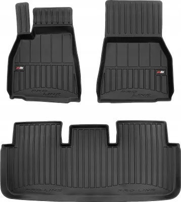 Imagen del producto de Alfombrillas para el suelo y tapetes para Tesla Model S, a partir de 2021, diseño 3D con borde elevado