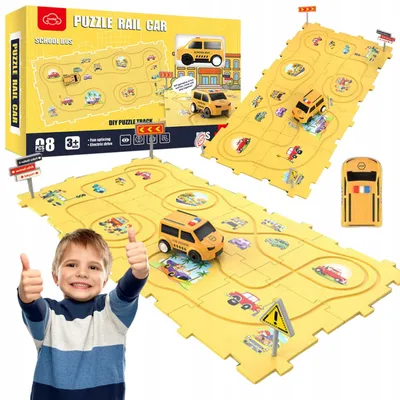 Produktbild von ProNice Schulbus Autorennstrecke DIY Lernspielzeug Geschenk