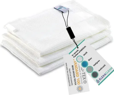 Produktbild von ELEXACLEAN Geschirrtücher Mikrofaser (3er Set, 68x42 cm, weiß) saugstark, waschbar bis 60°C, Geschirrhandtücher, Handtücher Küche modern