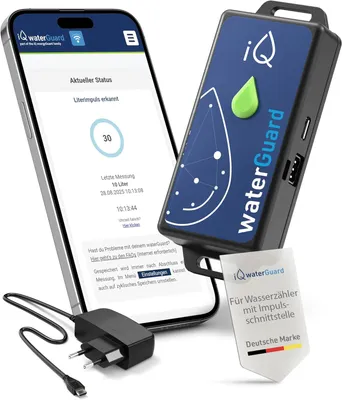 Produktbild von Smarte Wassermelder mit Wasseralarmfunktion – Wasseralarm – Wasserüberwachungssystem – WLAN-Wasserverbrauchsmesser