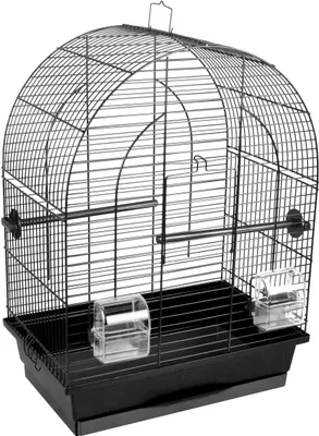 Produktbild von Flamingo Vogelkäfig Sittichekäfig Klara 1 Schwarz 39x25x53 cm