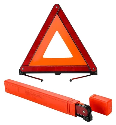 Immagine prodotto di Triangolo di segnalazione pieghevole per auto, con custodia per kit di emergenza e prevenzione degli incidenti