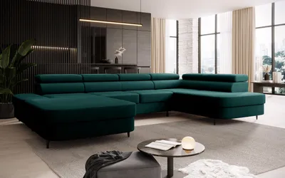 Produktbild von FurMeb24 ECKSOFA LUNA U - 350 x 203 cm vena 04 - mit schlaffunktion und bettkasten - rechte seite
