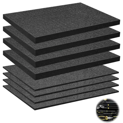 Obrázek produktu pro TRANKIELO® - Pěnový materiál s rastrem, rozměry 400 x 300 x 2,5 mm a 10 mm - Vysoce hustý pěnový materiál určený pro pouzdra na nářadí, fotoaparáty a zavazadla
