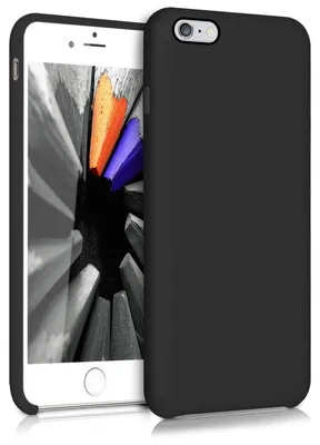 Produktbild von kwmobile Handyhülle für Apple iPhone 6 Plus / 6S Plus Hülle - Case Silikon - Kabelloses Laden - Schutzhülle Cover in Schwarz