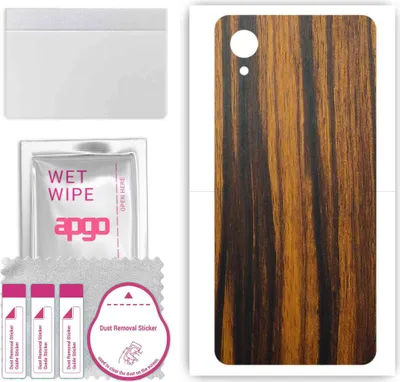 Produktbild von apgo Rückseite Schutzfolie, Skin, kompatibel mit Samsung Galaxy A22 5G SC-56B, Hinten Displayschutzfolie aus Vinylfolie, kratzfest, einfache Montage - Tigerwood