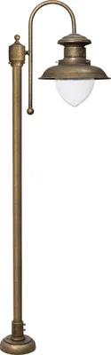Produktbild von Stehleuchte außen Messing Glas 150 cm hoch IP44 in Bronze Antik matt E27 Maritim Wegeleuchte