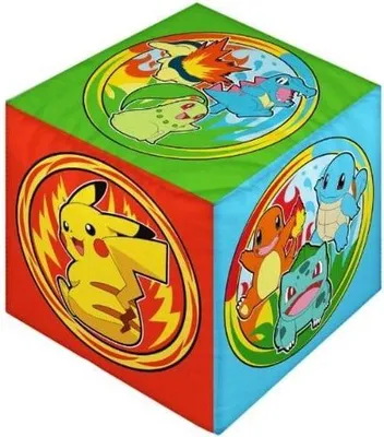Produktbild von Kissen Würfel POKEMON, Microfaser, 25 x 25 x 25 cm