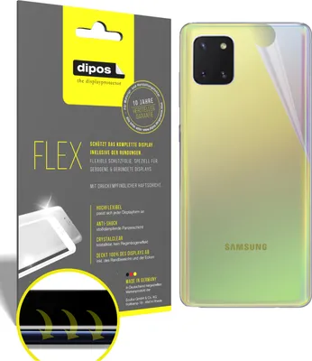 A product packaging for a screen protector is shown next to a smartphone.