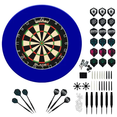 Produktbild von Winmau Blade 6 + Surround + KOTO Zubehör Kit Steeltip Black 90 Pieces