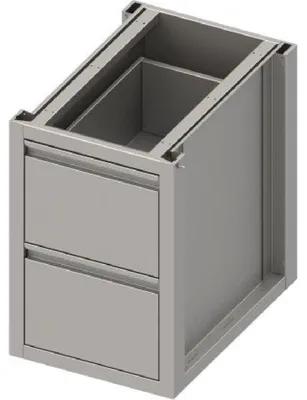 Zdjęcie produktu dla Szafka podstawowa wersja 2.0 z dwiema szufladami, konstrukcja cokołu 450x540x660 mm
